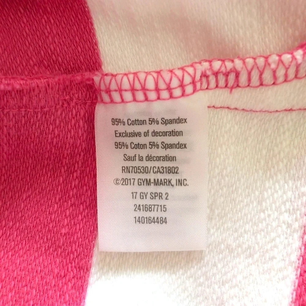 Gymboree Pink and White Striped Top with Blue Detail Casual Cotton Size 5T